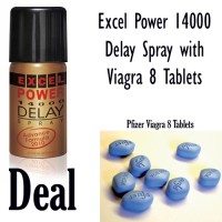 Deal of Excel Power 14000 Spray with Vaigra 8 Tablets